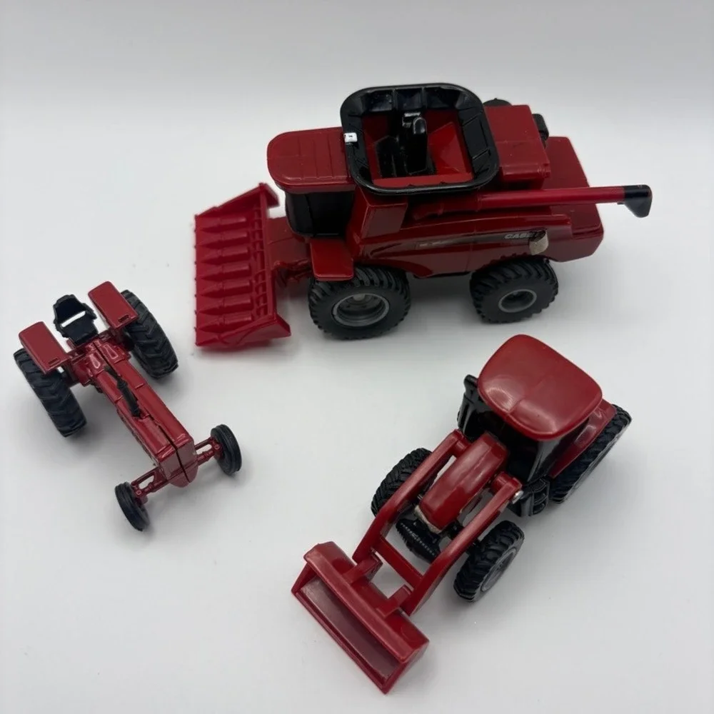 Ertl 1/64 Case International Harvester‎ Farm Toy Set Combine Tractor Loader Red